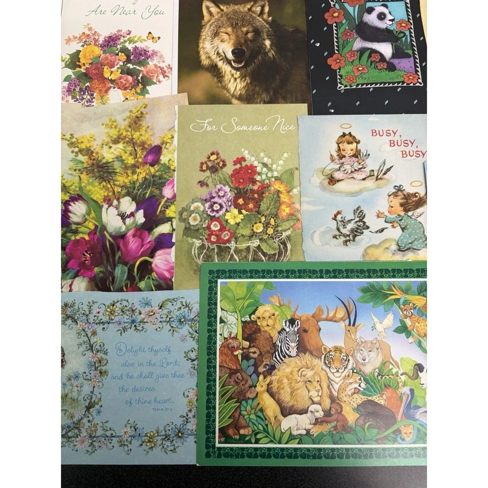 Vintage Thinking of You Cards Fronts ONLY Scrapbooking Crafts Lot of 50+